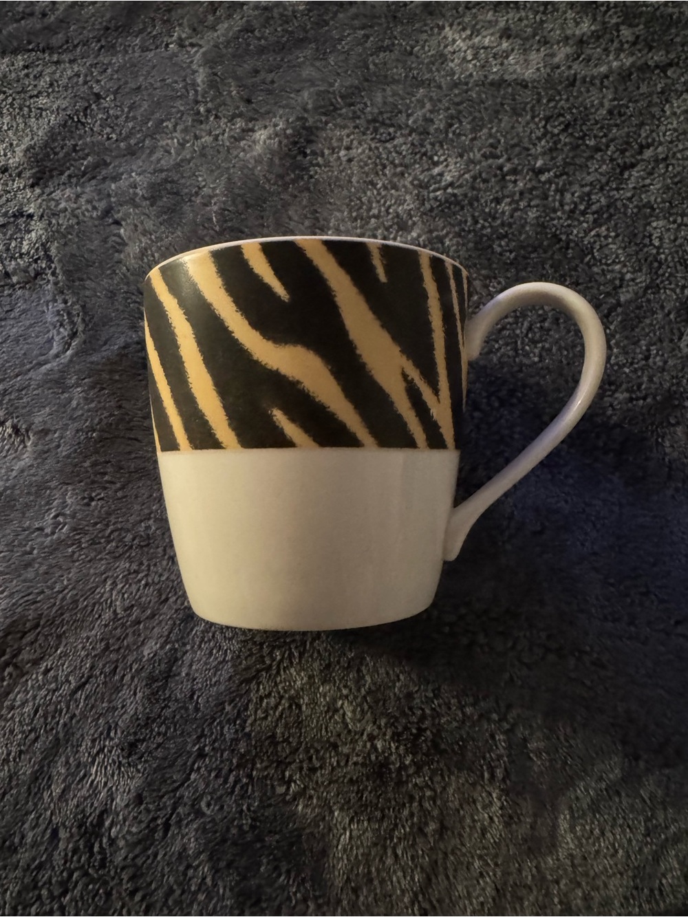 Lauren Ralph Lauren Zebra-Pattern Ceramic Mug in Black and Cream